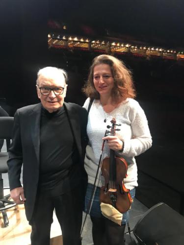 With Ennio Morricone before the Concert.
Tour 2019